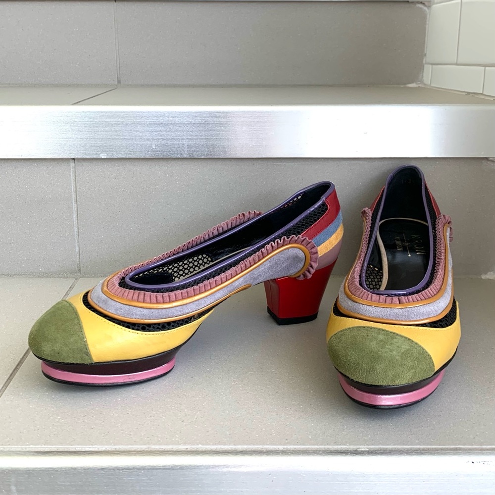 Kron multi color leather shoes